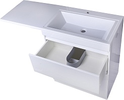 Style Line Тумба с раковиной Даллас 150 R 2 ящика под стиральную машину – фотография-4